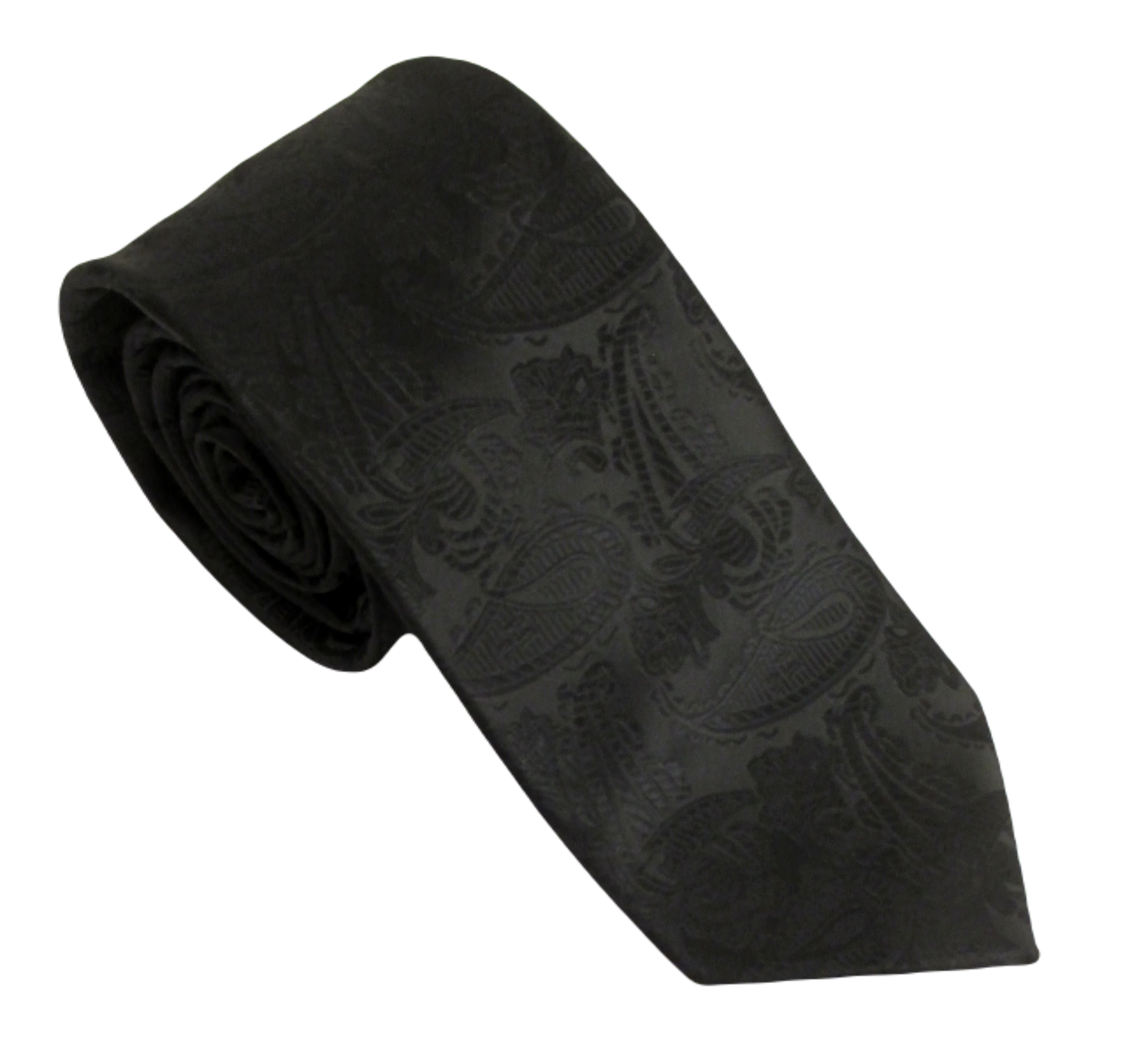 Black Paisley Tie By Van Buck – Van Buck England